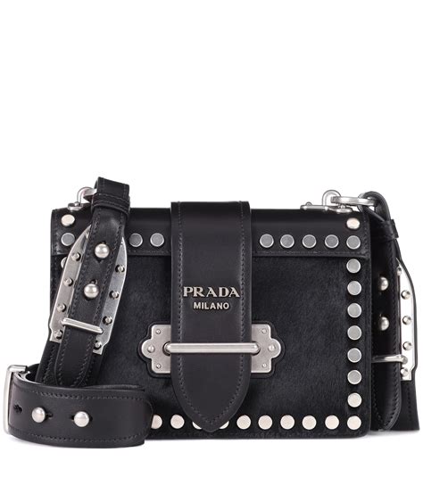 Prada Leather Shoulder Bag, Black 